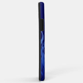 Coques Case-Mate iPhone Cool Blue Racing Flames Pin Stripes (Dos/Droite)