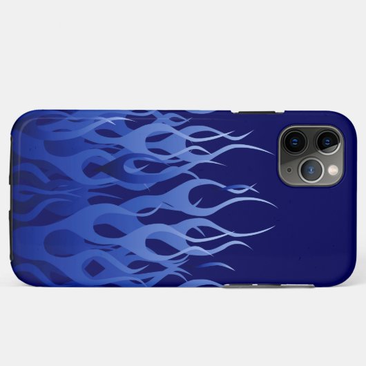 Coques Case-Mate iPhone Cool Blue Racing Flames Pin Stripes (Dos (Horizontal))