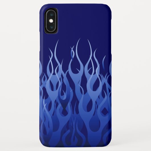 Coques Case-Mate iPhone Cool Blue Racing Flames Pin Stripes (Dos)