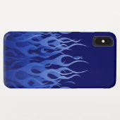 Coques Case-Mate iPhone Cool Blue Racing Flames Pin Stripes (Dos (Horizontal))