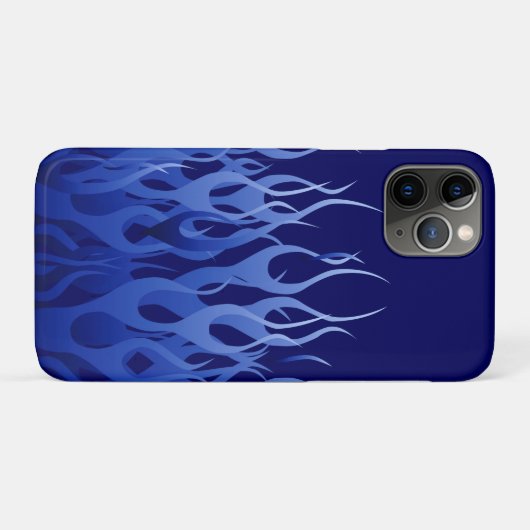 Coques Case-Mate iPhone Cool Blue Racing Flames Pin Stripes (Dos (Horizontal))