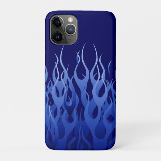 Coques Case-Mate iPhone Cool Blue Racing Flames Pin Stripes (Dos)
