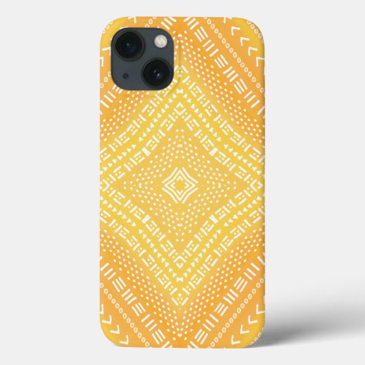 Coques Case-Mate iPhone Cool Boho Jaune Kaleidoscope Mandala (Verso)