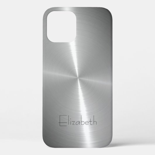Coques Case-Mate iPhone Cool brillant radial acier métallique (Verso)