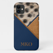 Coques Case-Mate iPhone Cool Cheetah Monogrammé (Dos)
