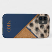 Coques Case-Mate iPhone Cool Cheetah Monogrammé (Dos (Horizontal))