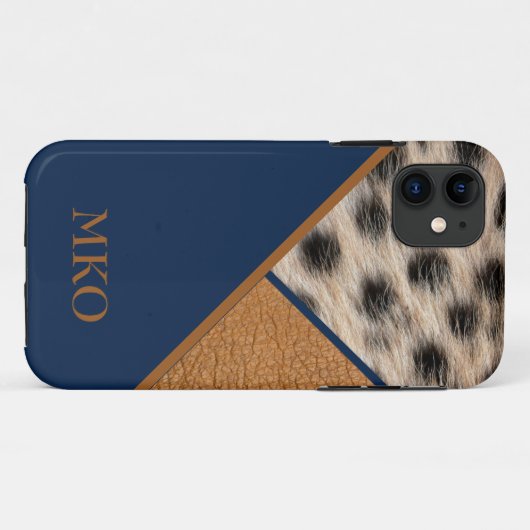 Coques Case-Mate iPhone Cool Cheetah Monogrammé (Dos (Horizontal))