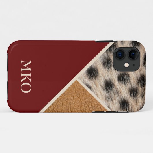Coques Case-Mate iPhone Cool Cheetah Monogrammé (Dos (Horizontal))