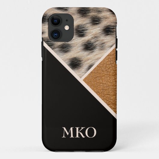 Coques Case-Mate iPhone Cool Cheetah Monogrammé (Dos)