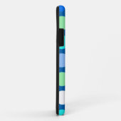 Coques Case-Mate iPhone Cool clair, bleu moderne, blanc, pois verts. (Dos/Droite)