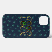 Coques Case-Mate iPhone Cool, Clover bleu Extraordinaire, bon verrou (Verso (horizontal))