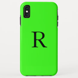 Case-Mate iPhone Case Cool couleur unie vert néon initial