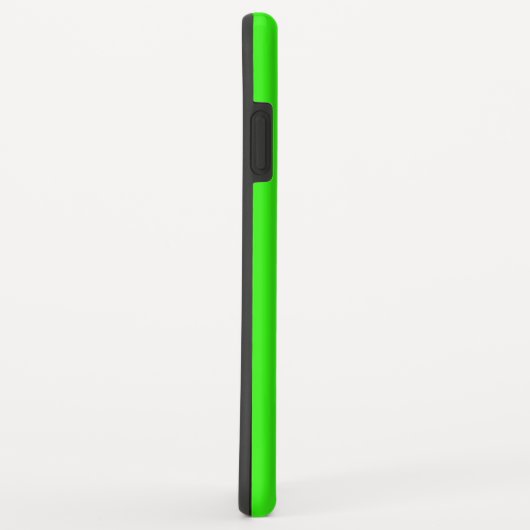 Coques Case-Mate iPhone Cool couleur unie vert néon initial (Dos/Droite)