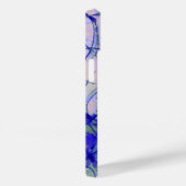 Coques Case-Mate iPhone Cool d'art Abstrait Monogram Blue (Verso / Droite)