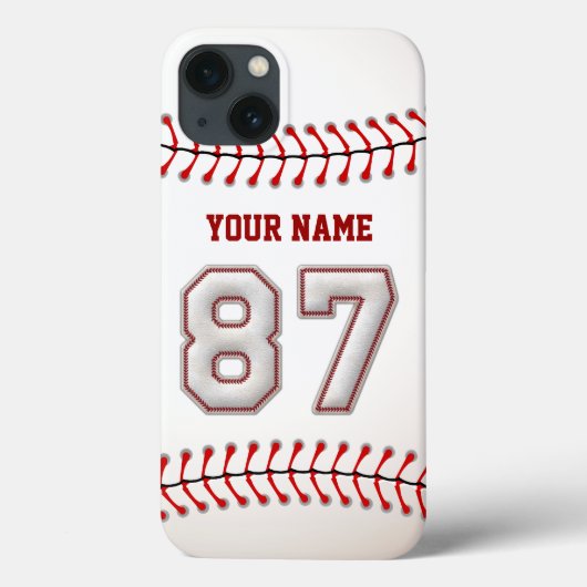 Coques Case-Mate iPhone Cool de baseball pointillé numéro 87 (Verso)