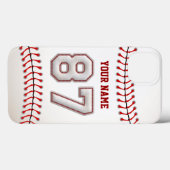 Coques Case-Mate iPhone Cool de baseball pointillé numéro 87 (Verso (horizontal))