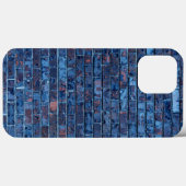 Coques Case-Mate iPhone Cool de briques bleu exposé (Verso (horizontal))
