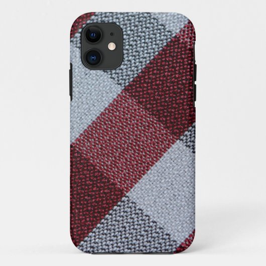 Coques Case-Mate iPhone Cool de Noël Red Buffalo Plaid Motif avec gris (Dos)