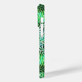 Coques Case-Mate iPhone Cool de texte amusant vert & bleu (Verso / Gauche)