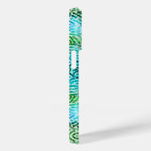Coques Case-Mate iPhone Cool de texte amusant vert & bleu (Verso / Droite)