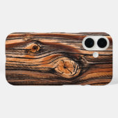 Coques Case-Mate iPhone Cool de texture bois unique (Verso (horizontal))