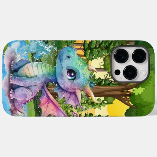 Coques Case-Mate iPhone cool dragon imaginaire amoureux (Verso (horizontal))