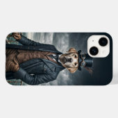 Coques Case-Mate iPhone Cool Elégant Victorian Steampunk Labrador Chien Ar (Verso (horizontal))