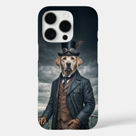 Coques Case-Mate iPhone Cool Elégant Victorian Steampunk Labrador Chien Ar (Verso)