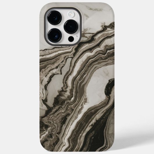 Coques Case-Mate iPhone Cool en marbre noir blanc tendance (Verso)