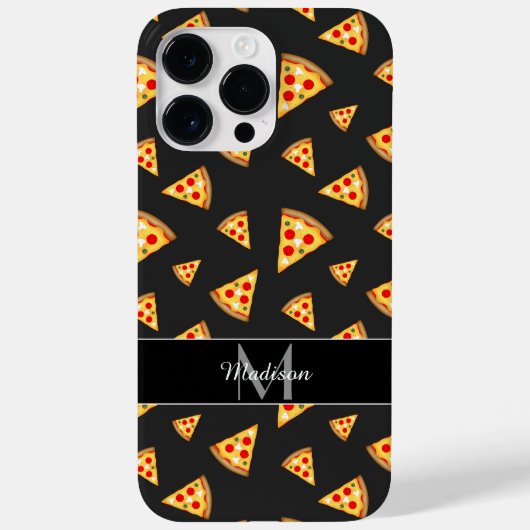 Coques Case-Mate iPhone Cool et amusante pizza tranches motif Monogram (Verso)