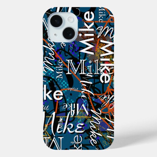Coques Case-Mate iPhone Cool et Motif Abstrait moderne avec son nom (Verso)