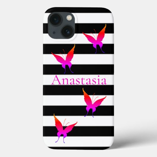 Coques Case-Mate iPhone Cool, Extraordinaire, Bandes noires et blanches, P (Verso)