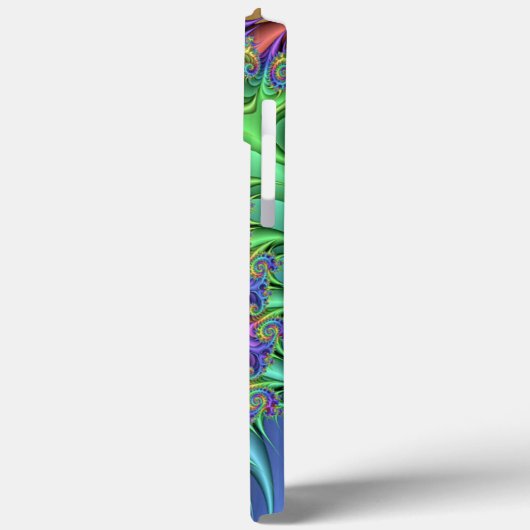 Coques Case-Mate iPhone Cool funky Psychedelic Fractal Spirals Motif d'art (Verso / Gauche)