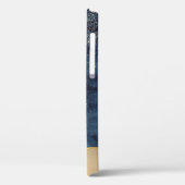 Coques Case-Mate iPhone Cool Gold Floral Mandala, bleu marine (Verso / Gauche)