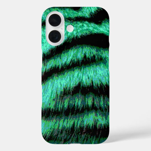 Coques Case-Mate iPhone Cool Green Neon Tiger Stripes (Verso)