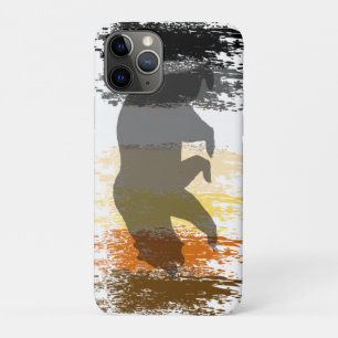 Coque iPhone 11 Pro Cool Grunge Ours Ombre Gay Pride Ours