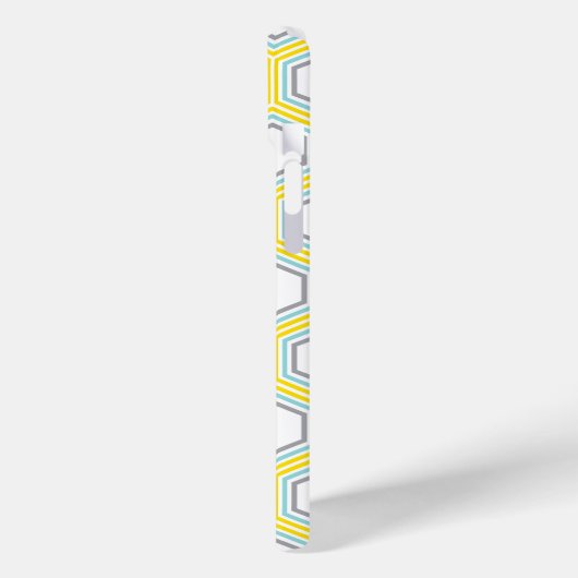 Coques Case-Mate iPhone Cool Honeypeb Motif et Aqua Monogram (Verso / Gauche)