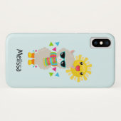 Coques Case-Mate iPhone Cool Llama et souriant Kawaii Sun (Dos (Horizontal))