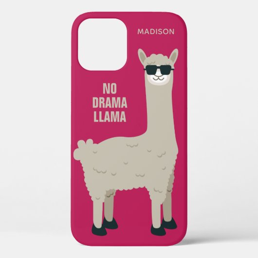 Coques Case-Mate iPhone Cool Llama personnalisé nom et couleur des cas de (Verso)