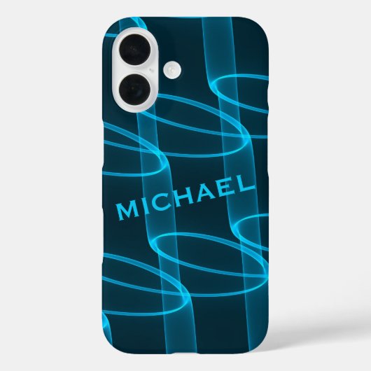 Coques Case-Mate iPhone Cool Lumineux Blue Wave Motif personnalisé (Verso)