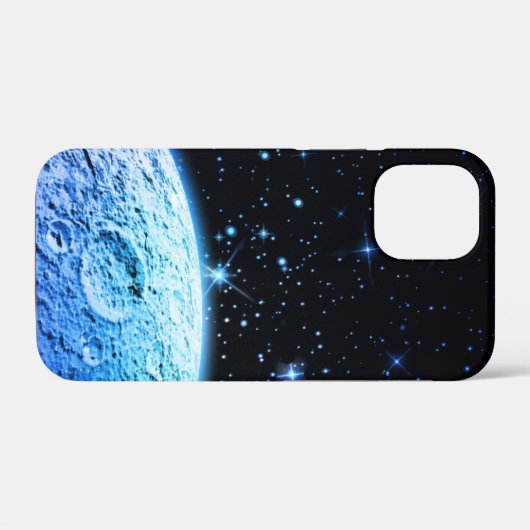 Coques Case-Mate iPhone Cool Lune Blue Galaxy Space Stars (Verso (horizontal))