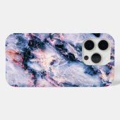 Coques Case-Mate iPhone Cool Marbre Texture bleu rose blanc (Verso (horizontal))