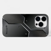 Coques Case-Mate iPhone Cool Masculine Métallurgique Conception géométriqu (Verso (horizontal))