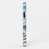 Coques Case-Mate iPhone Cool, moderne, bleu abstrait tendance (Dos/Droite)