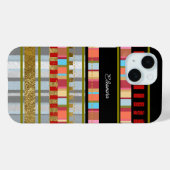 Coques Case-Mate iPhone Cool Moderne Stripes Personnalisées (Verso (horizontal))