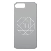 Coques Case-Mate iPhone Cool monogram, style vibe | Grey & White (Dos)