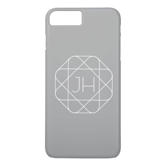 Coques Case-Mate iPhone Cool monogram, style vibe | Grey & White (Dos)