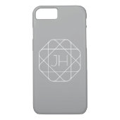 Coques Case-Mate iPhone Cool monogram, style vibe | Grey & White (Dos)