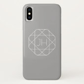 Coques Case-Mate iPhone Cool monogram, style vibe | Grey & White (Dos)
