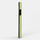 Coques Case-Mate iPhone COOL monogramme herringbone motif chaux turquoise (Dos/Droite)